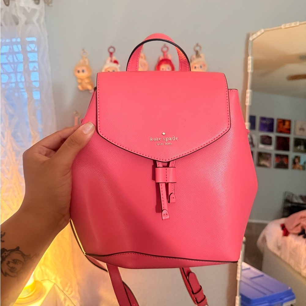 Kate Spade Lizzie Medium Flap Pink Backpack